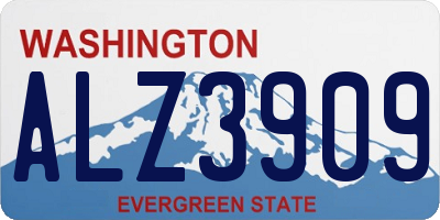 WA license plate ALZ3909