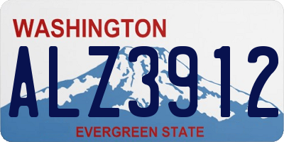 WA license plate ALZ3912
