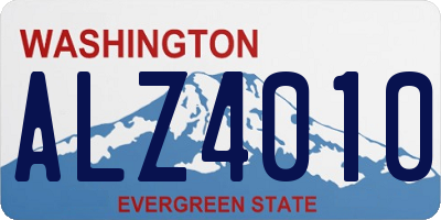 WA license plate ALZ4010
