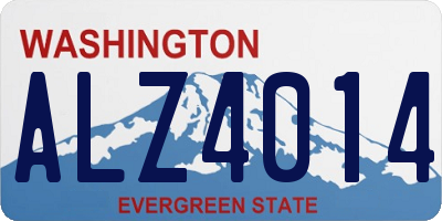 WA license plate ALZ4014