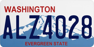 WA license plate ALZ4028