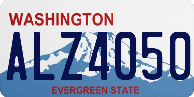 WA license plate ALZ4050