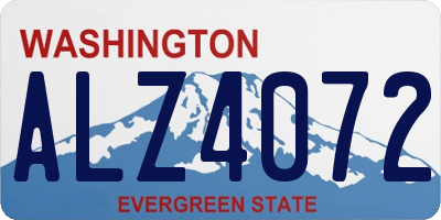 WA license plate ALZ4072