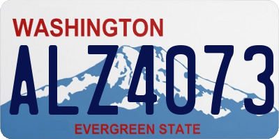 WA license plate ALZ4073