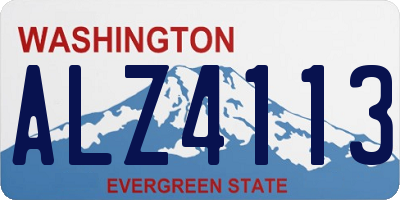 WA license plate ALZ4113
