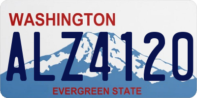 WA license plate ALZ4120