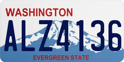 WA license plate ALZ4136