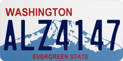 WA license plate ALZ4147