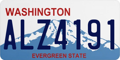 WA license plate ALZ4191