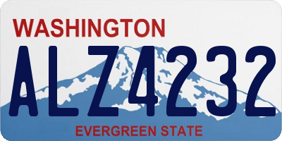 WA license plate ALZ4232