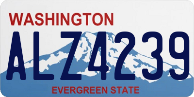 WA license plate ALZ4239