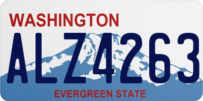 WA license plate ALZ4263