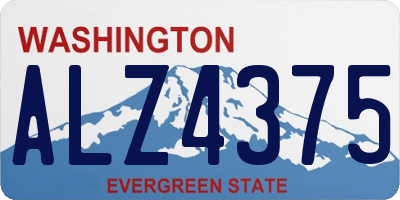 WA license plate ALZ4375
