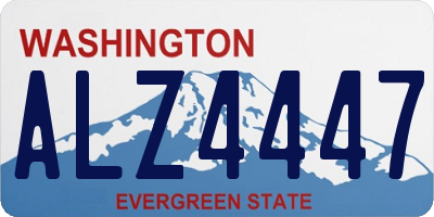 WA license plate ALZ4447