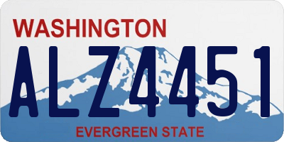 WA license plate ALZ4451