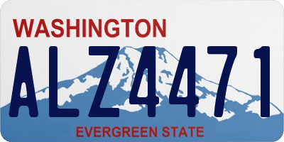 WA license plate ALZ4471