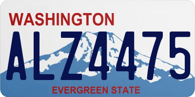 WA license plate ALZ4475