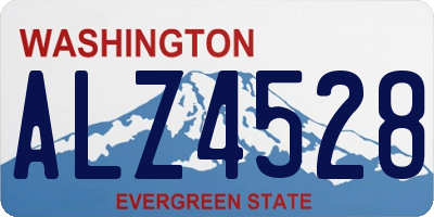 WA license plate ALZ4528