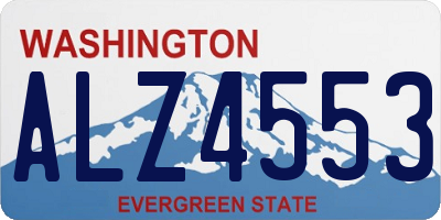 WA license plate ALZ4553