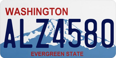 WA license plate ALZ4580