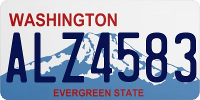 WA license plate ALZ4583