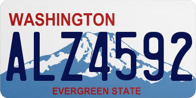 WA license plate ALZ4592