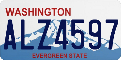 WA license plate ALZ4597