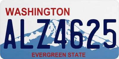 WA license plate ALZ4625