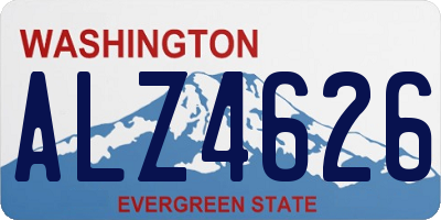 WA license plate ALZ4626