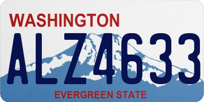 WA license plate ALZ4633