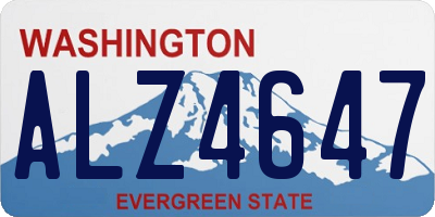 WA license plate ALZ4647