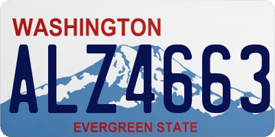 WA license plate ALZ4663