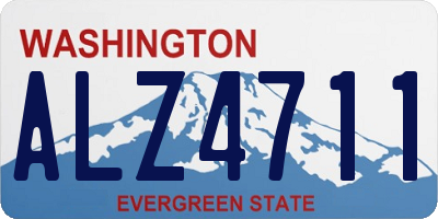 WA license plate ALZ4711
