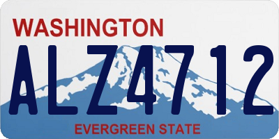 WA license plate ALZ4712
