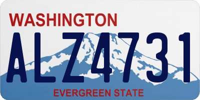 WA license plate ALZ4731