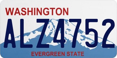 WA license plate ALZ4752