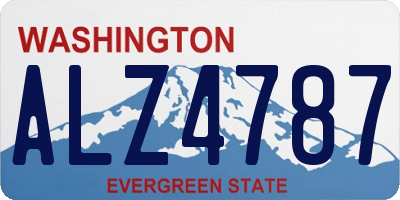 WA license plate ALZ4787