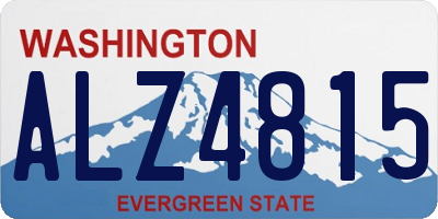 WA license plate ALZ4815
