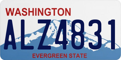 WA license plate ALZ4831