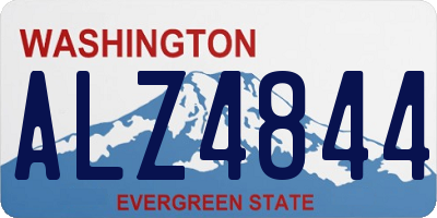 WA license plate ALZ4844