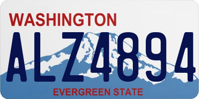 WA license plate ALZ4894