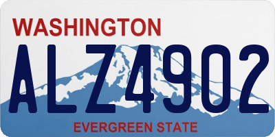 WA license plate ALZ4902