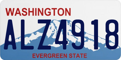 WA license plate ALZ4918