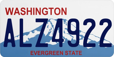 WA license plate ALZ4922