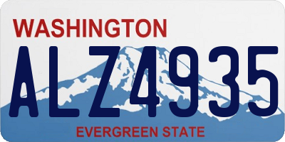 WA license plate ALZ4935
