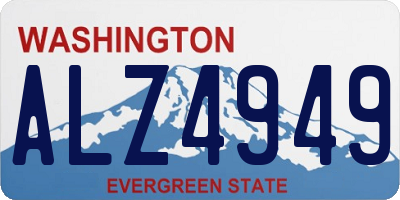 WA license plate ALZ4949