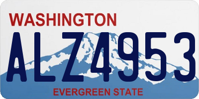 WA license plate ALZ4953