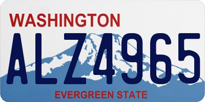 WA license plate ALZ4965