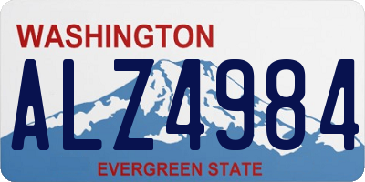 WA license plate ALZ4984