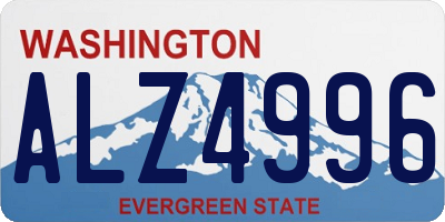 WA license plate ALZ4996